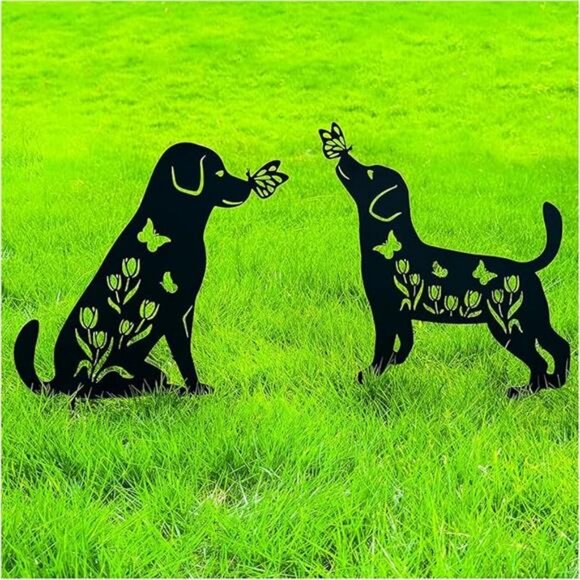 Dog Metal Decor Garden Stakes Dog Gift for Women/Men Dog Lovers Gifts Silhouette - Picture 7 of 7